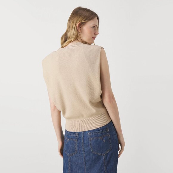 Vanessa Bruno "Cassandra" Knit Top in Beige, size Small - Picture 3 of 11